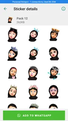 Memoji Hijab Stickers android App screenshot 3