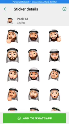 Memoji Hijab Stickers android App screenshot 4