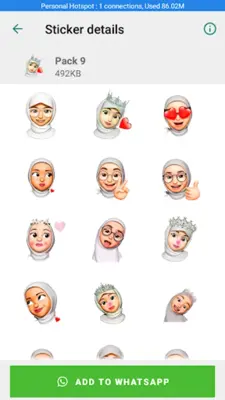 Memoji Hijab Stickers android App screenshot 5