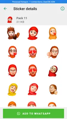 Memoji Hijab Stickers android App screenshot 6