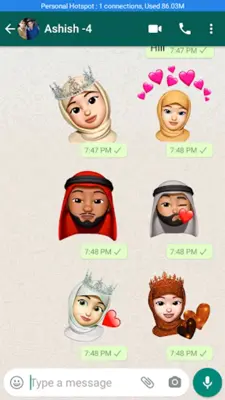 Memoji Hijab Stickers android App screenshot 7